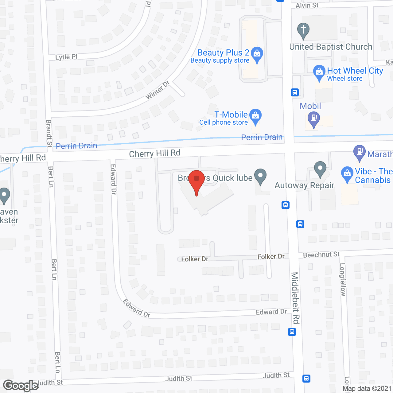 Map of the neighborhood around Cherry Hill Place