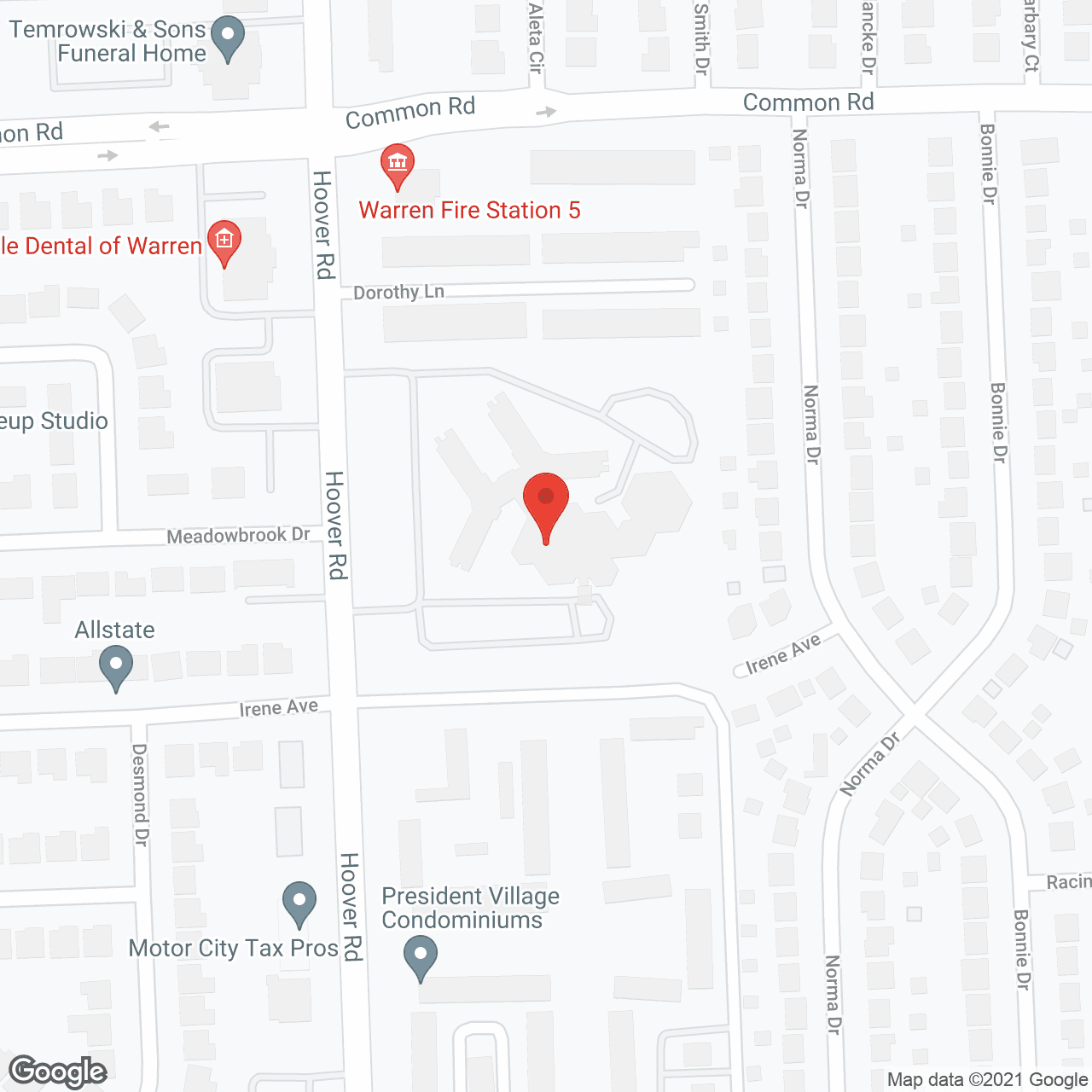 Map of the neighborhood around Autumn Woods Health Care