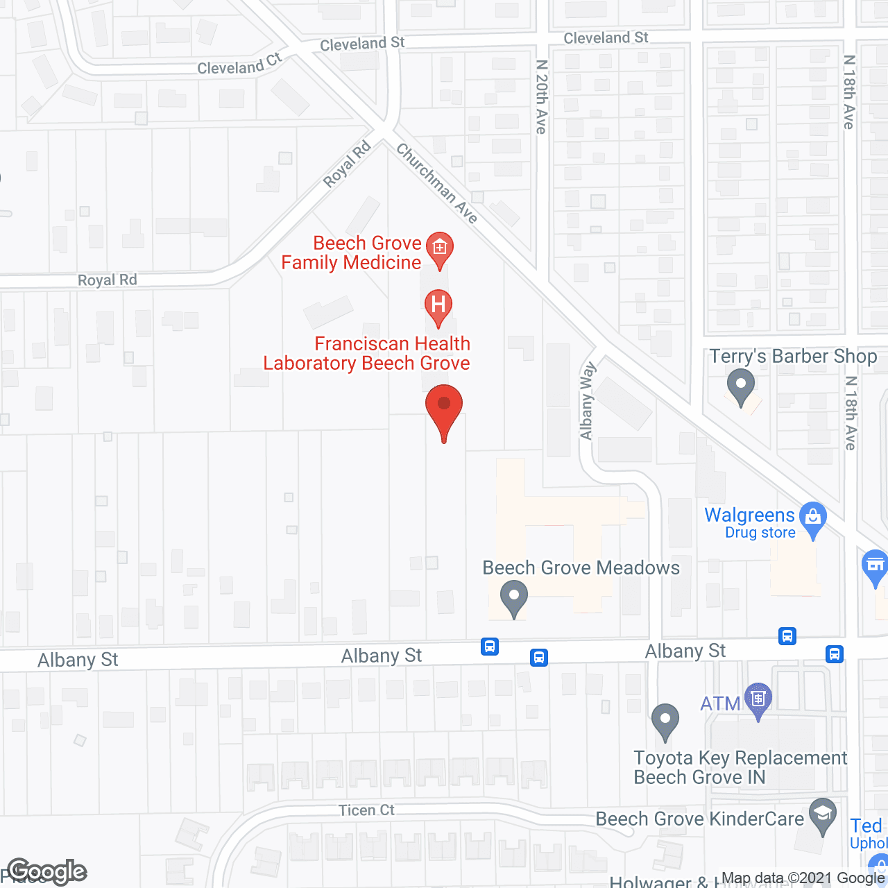 Map of the neighborhood around Beech Grove Assisted Living and Garden Homes