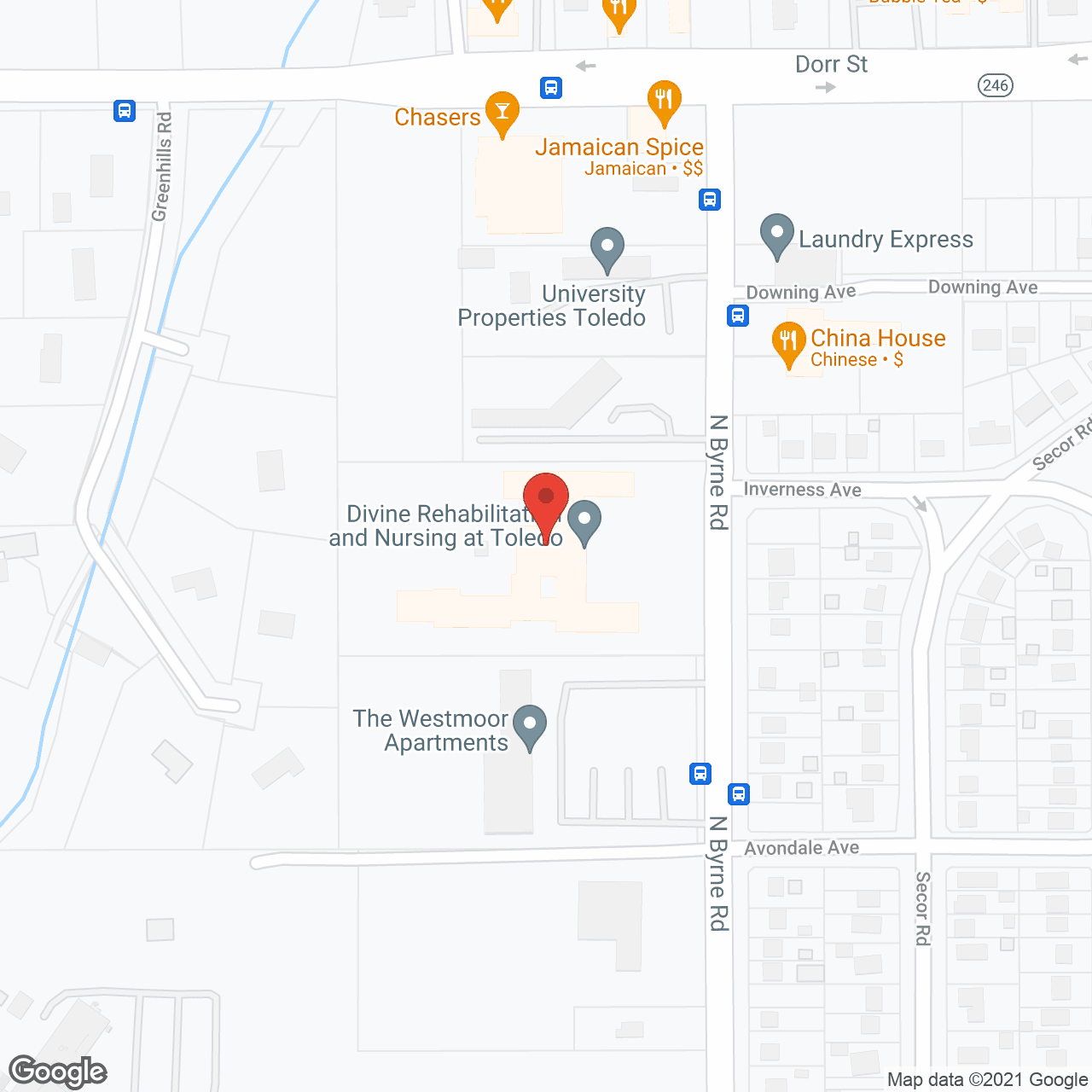 Map of the neighborhood around The Laurels of Toledo