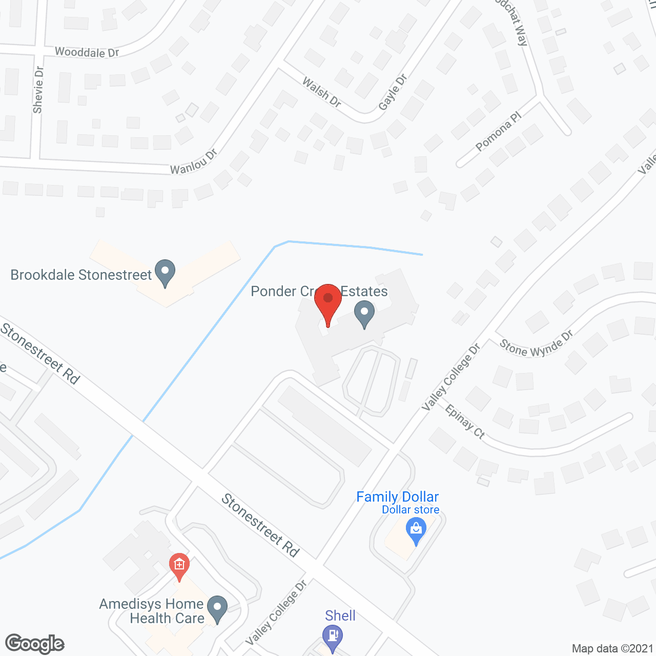 Map of the neighborhood around StoryPoint Louisville South