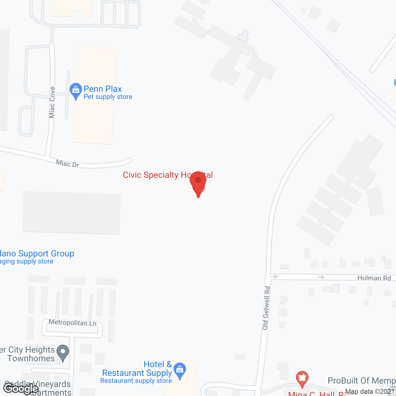 Map of the neighborhood around AmeriCare