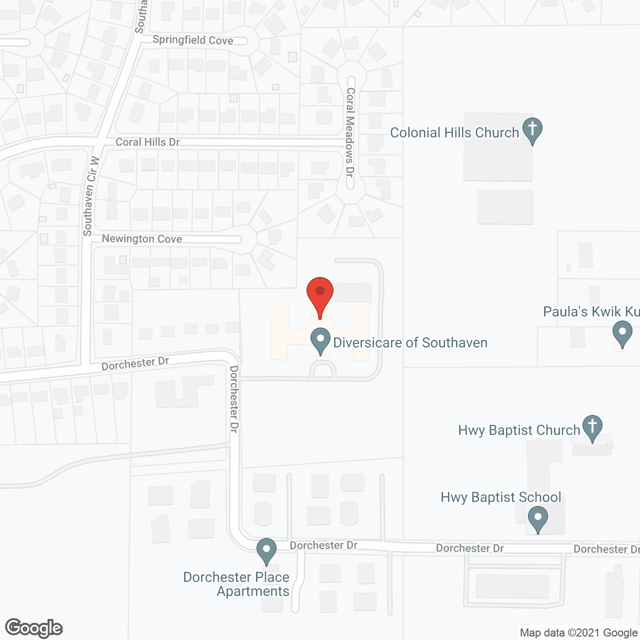Map of the neighborhood around Golden LivingCenter - Southaven