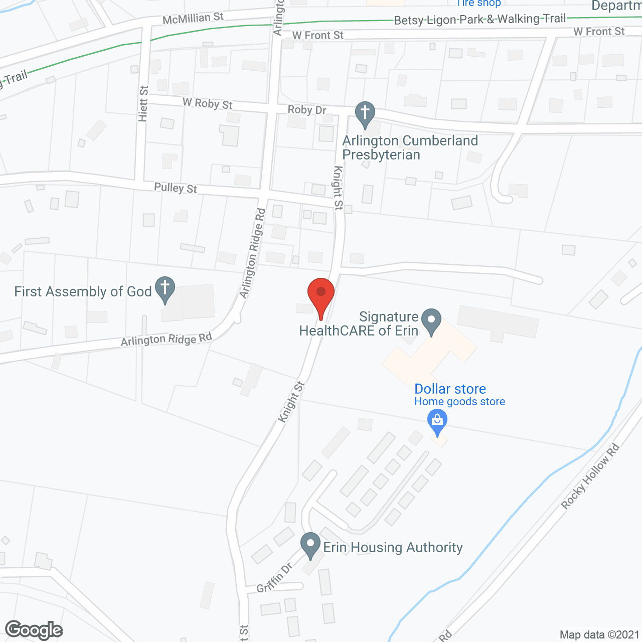 Map of the neighborhood around Royal Care of Erin