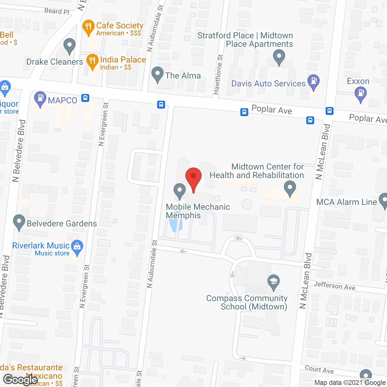 Map of the neighborhood around St. Peter Manor