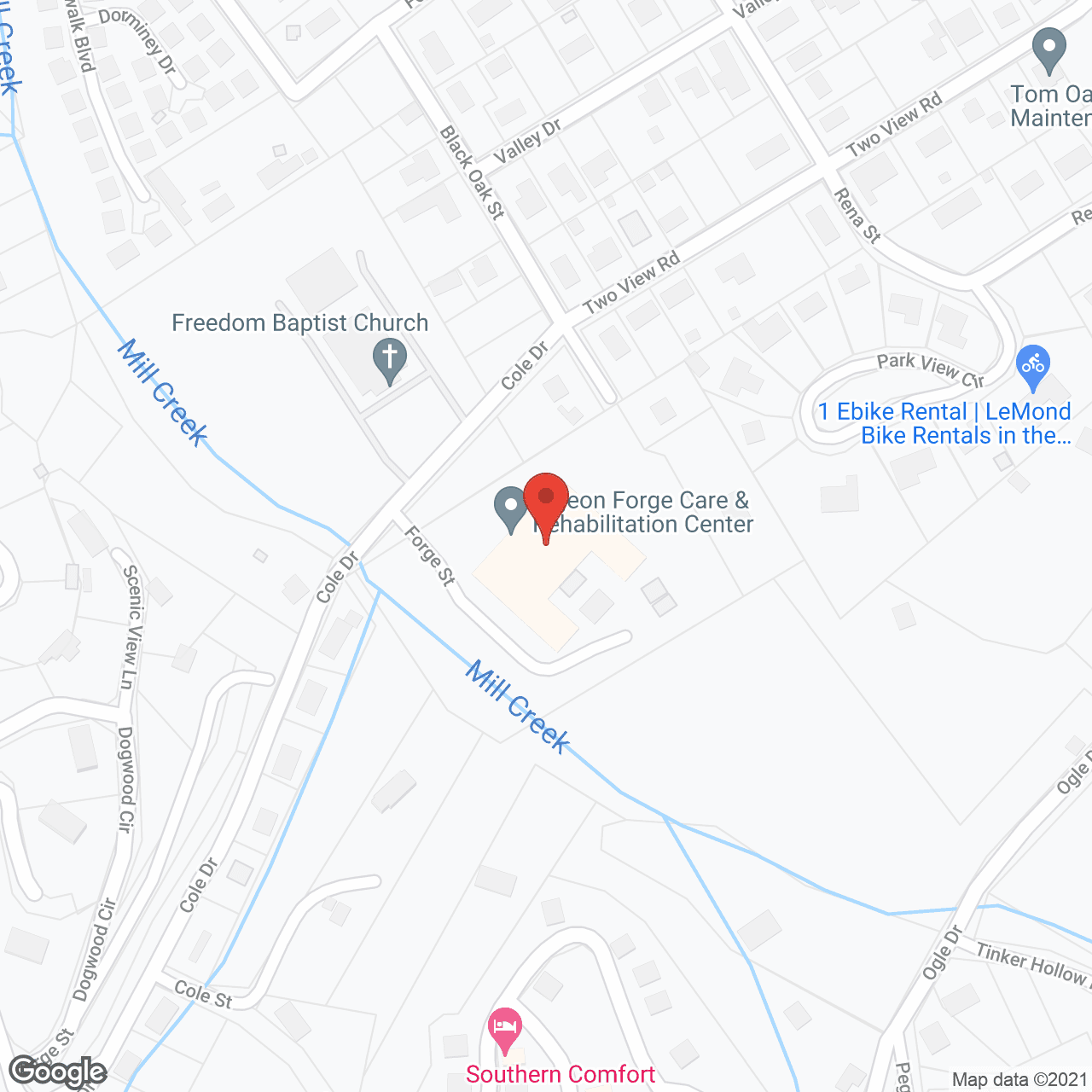 Map of the neighborhood around Royal Care of Pigeon Forge