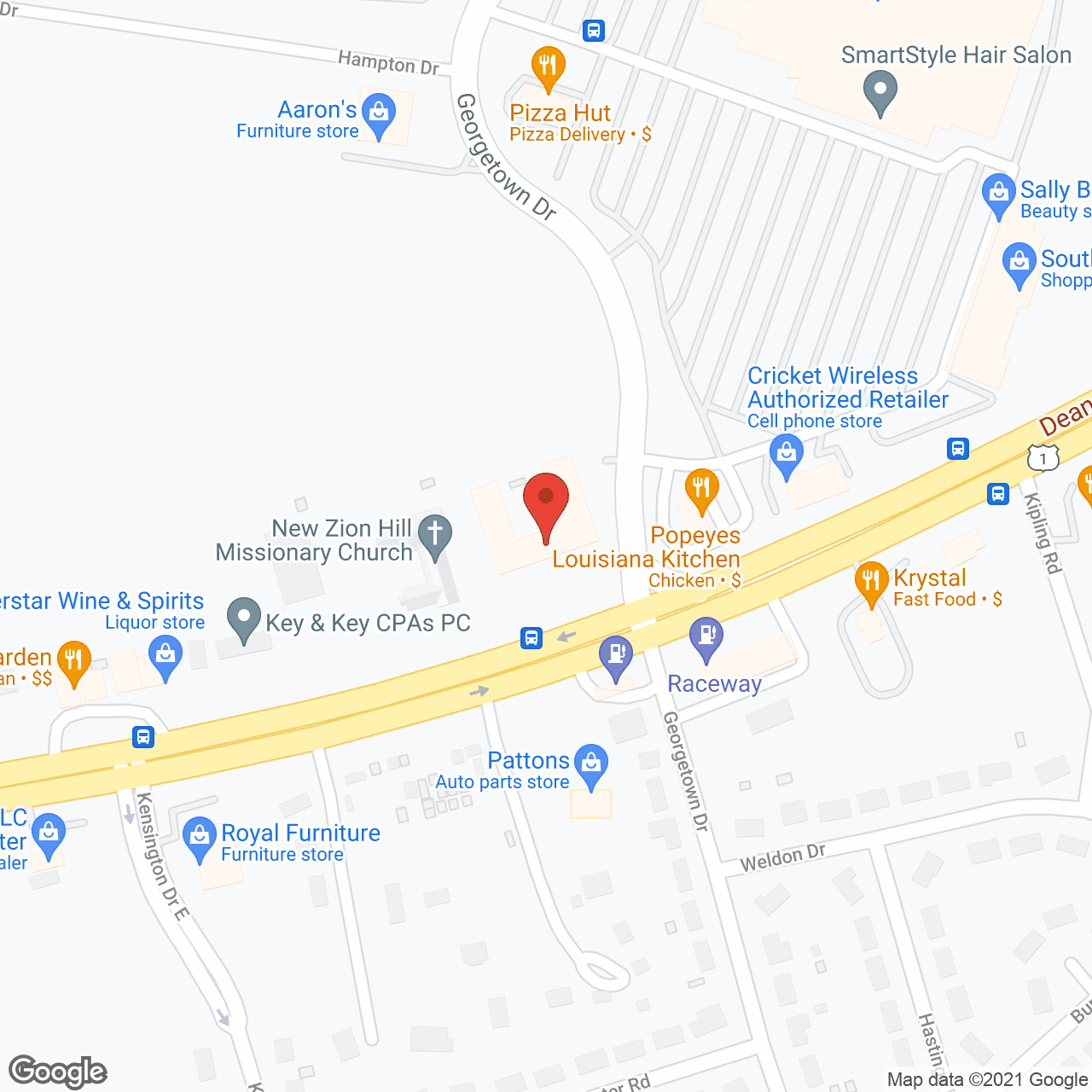 Map of the neighborhood around Jennings Health Care Inc