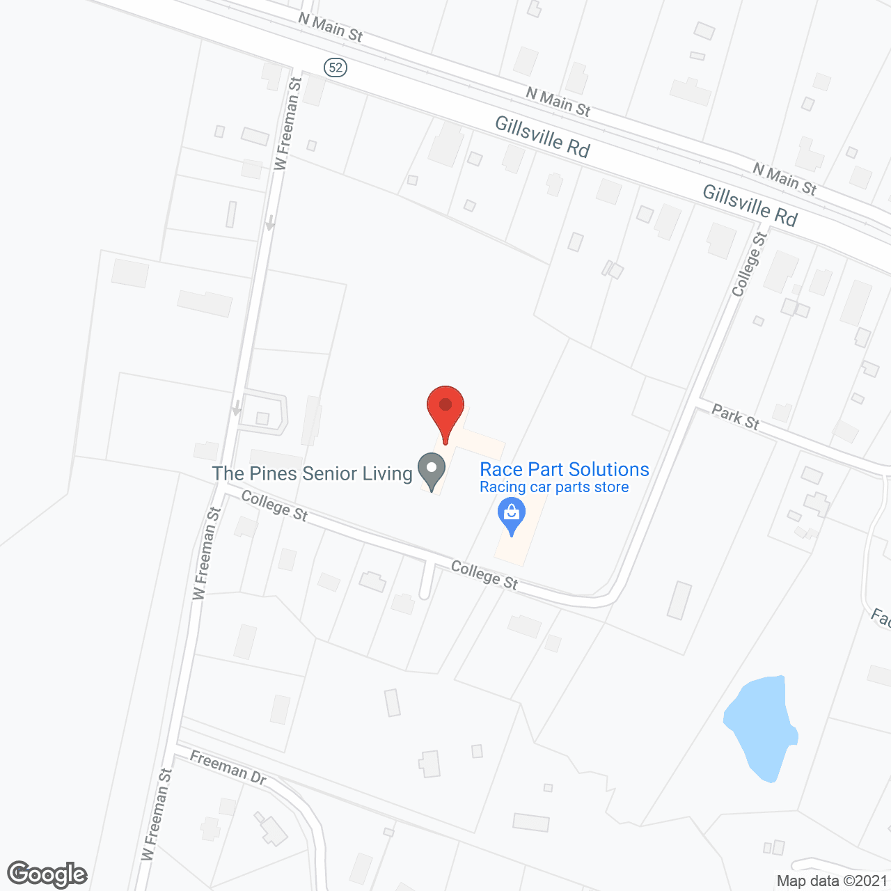 Map of the neighborhood around Pines of Maysville