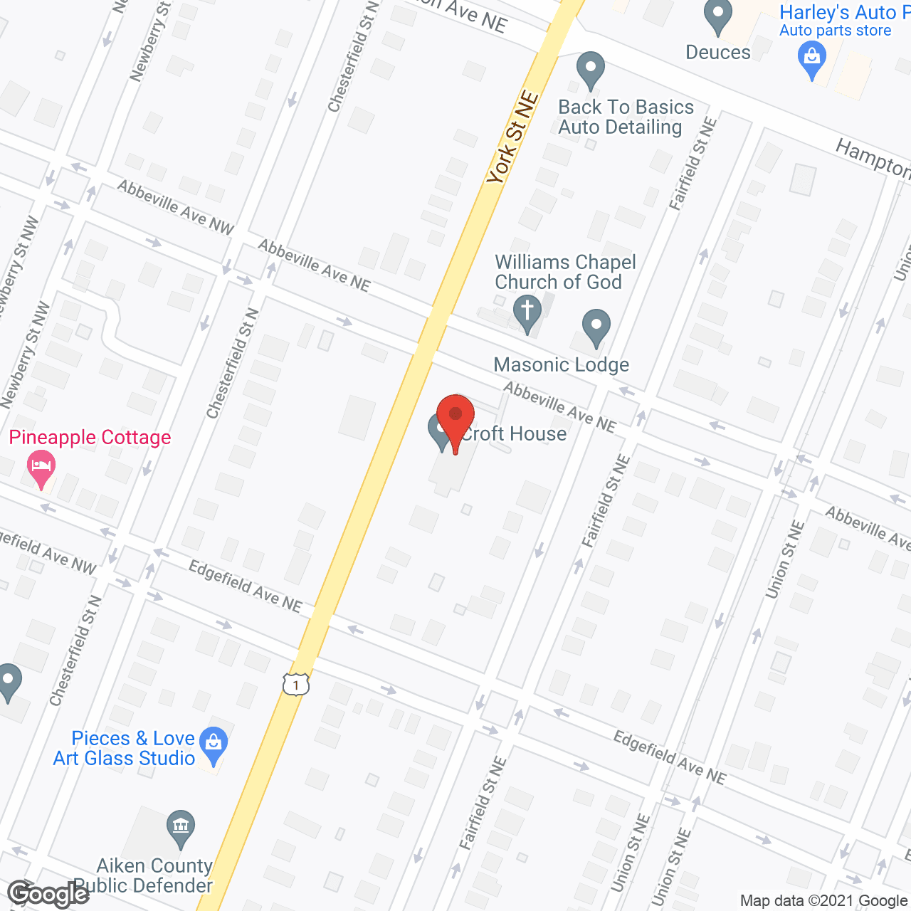 Map of the neighborhood around Croft House Inc