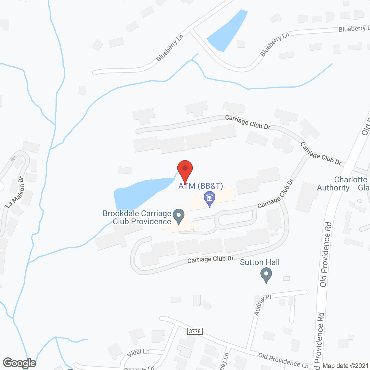 Map of the neighborhood around Brookdale Carriage Club Providence