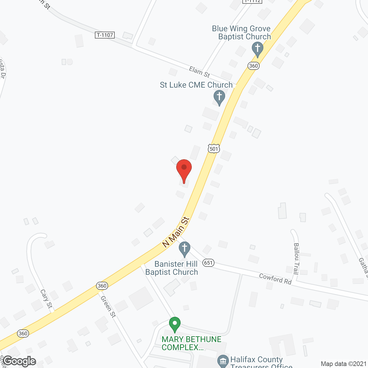 Map of the neighborhood around Golden Age Care Ctr of Halifax