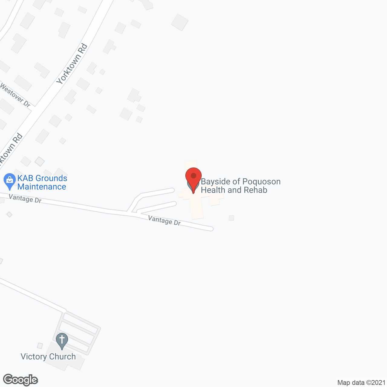 Map of the neighborhood around Bayside of Poquoson