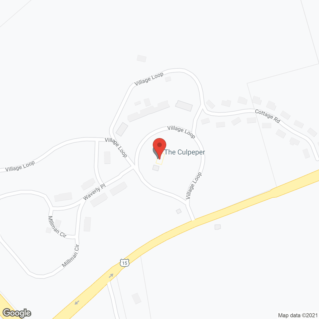 Map of the neighborhood around The Culpeper