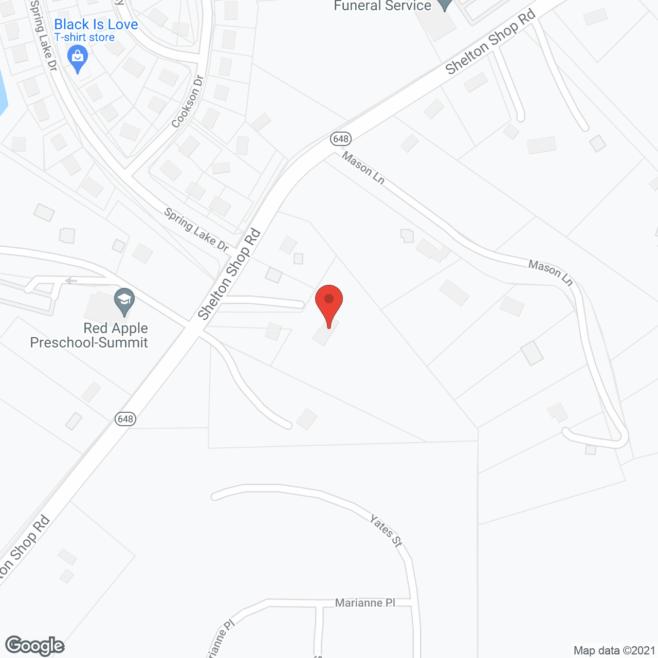 Map of the neighborhood around Parker Adult Care Home