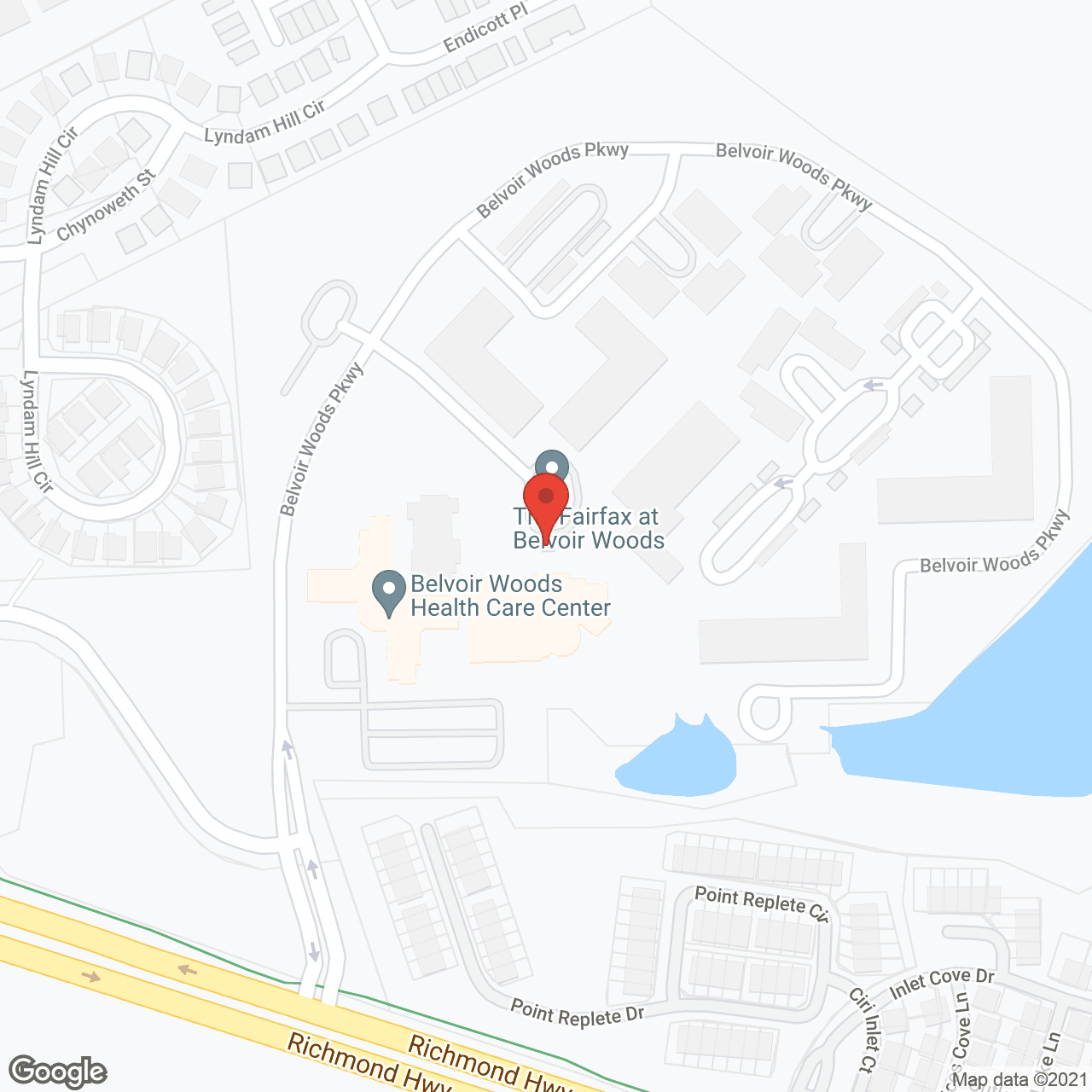 Map of the neighborhood around The Fairfax