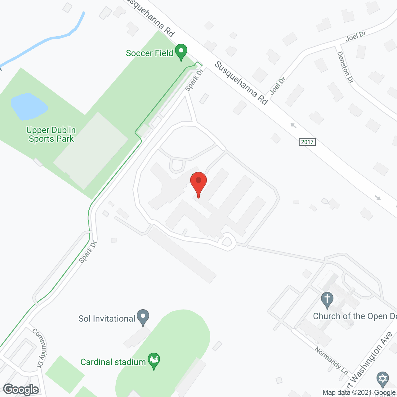 Map of the neighborhood around Fort Washington Estates