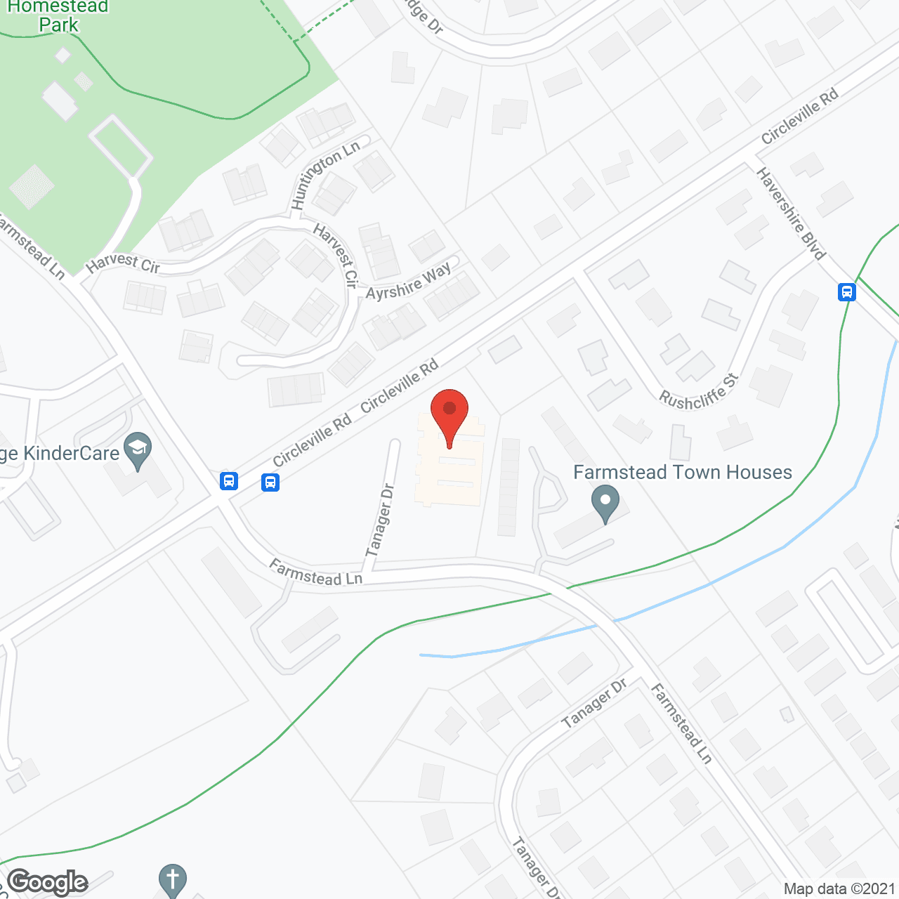 Map of the neighborhood around Wynwood House at Greenhills