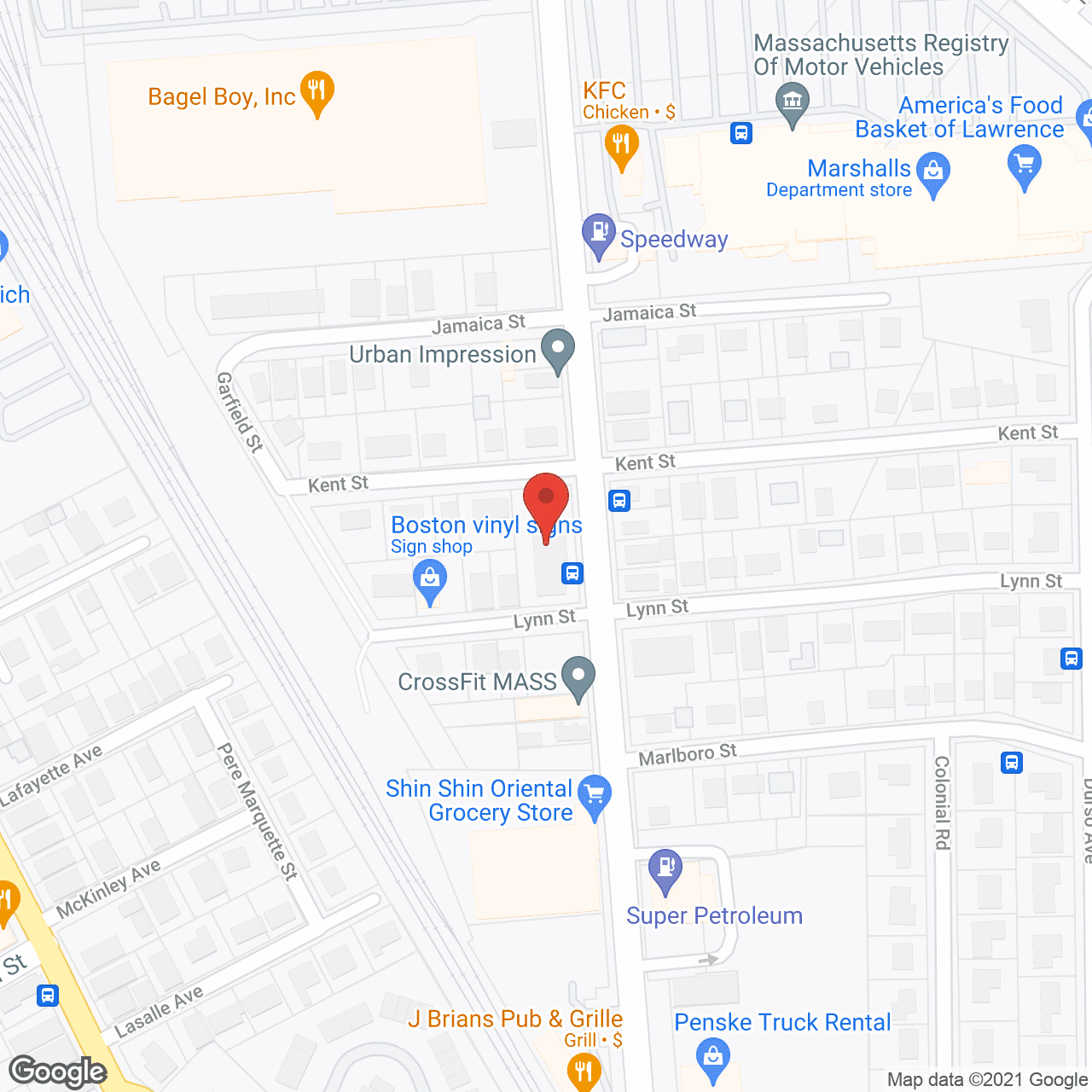 Map of the neighborhood around Colonial Heights Care and Rehabilitation Cent