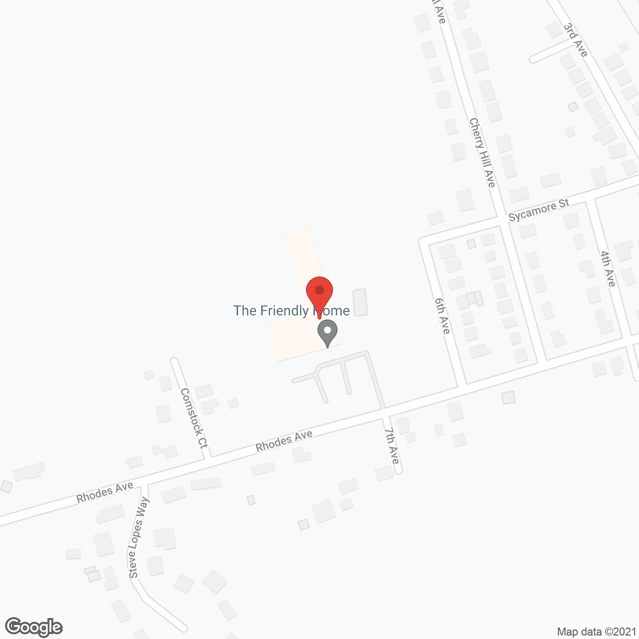 Map of the neighborhood around Friendly Home Inc