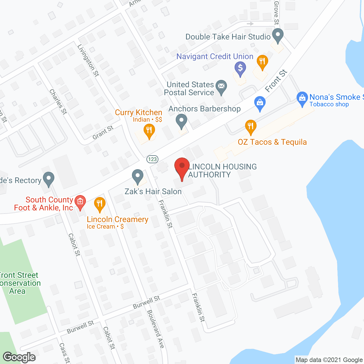 Map of the neighborhood around Lincoln Manor