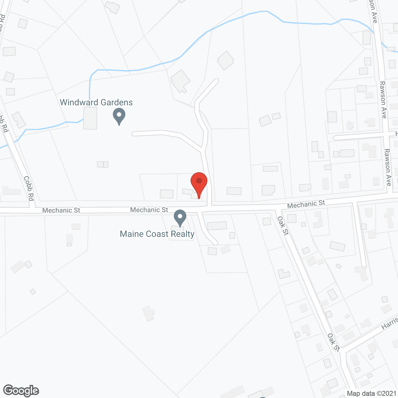 Map of the neighborhood around Windward Gardens