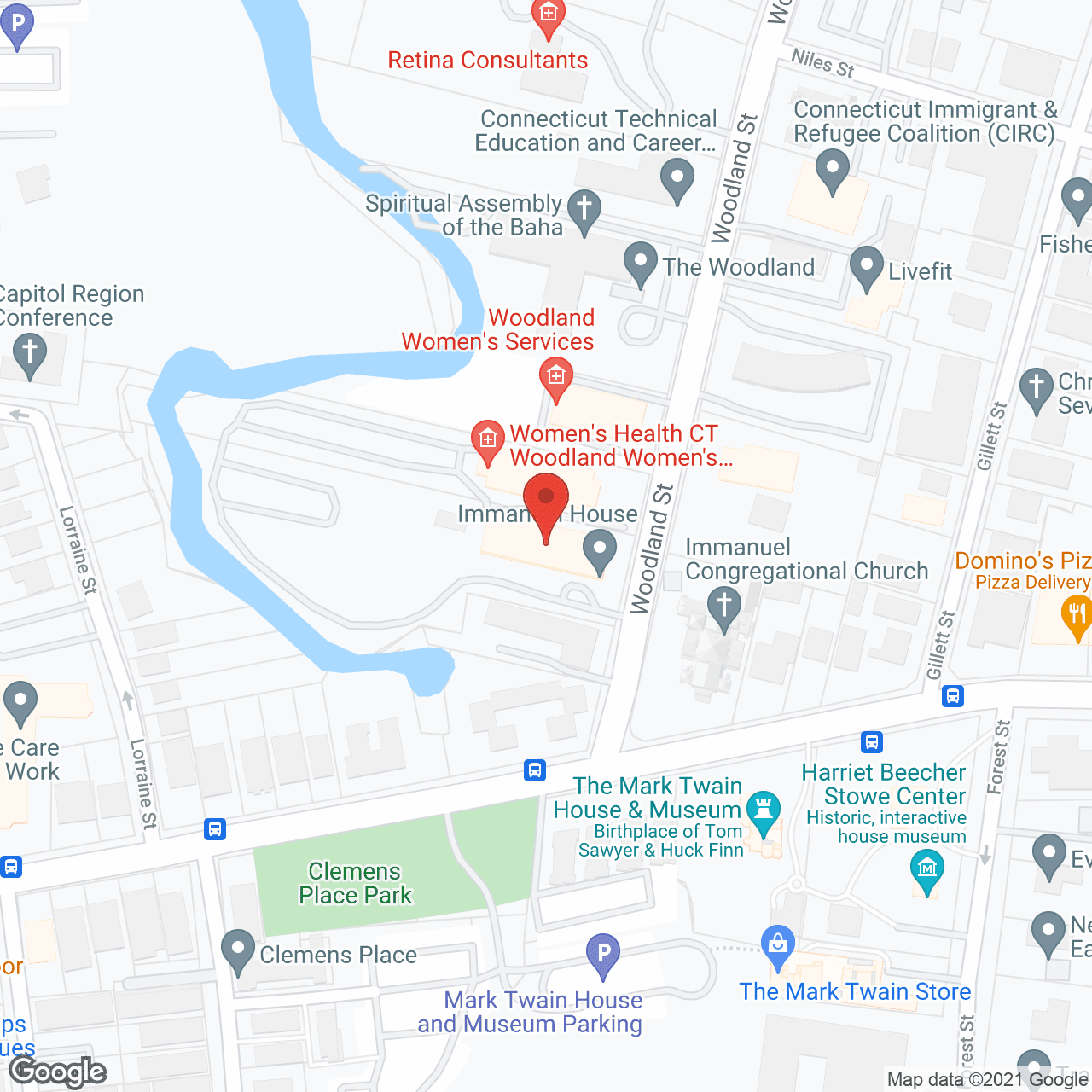 Map of the neighborhood around Immanuel House