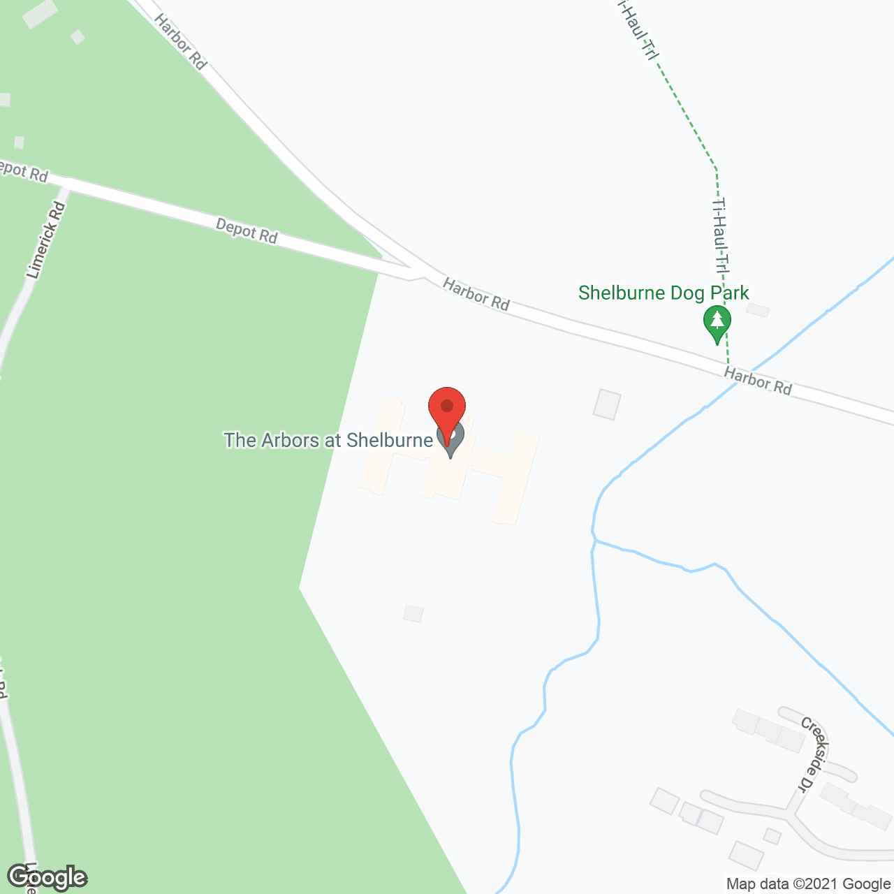 Map of the neighborhood around The Arbors of Shelburne