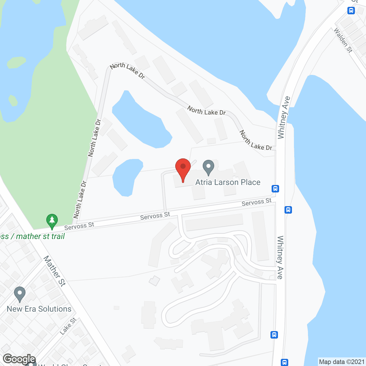 Map of the neighborhood around Atria Larson Place