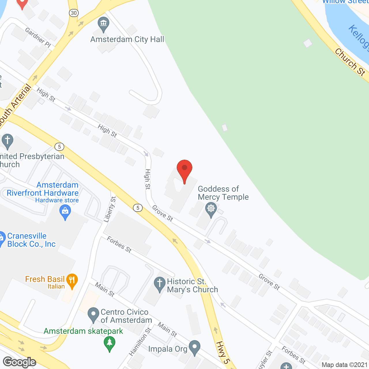 Map of the neighborhood around Park Hill Adult Home
