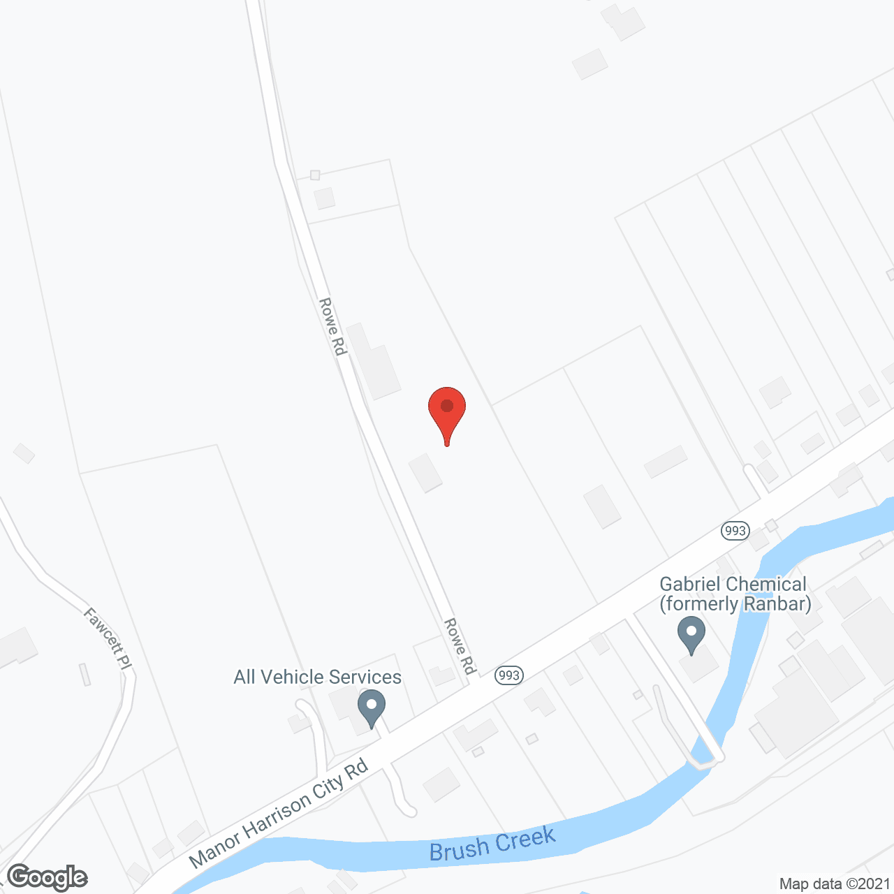 Map of the neighborhood around Stone Brook Manor--CLOSED