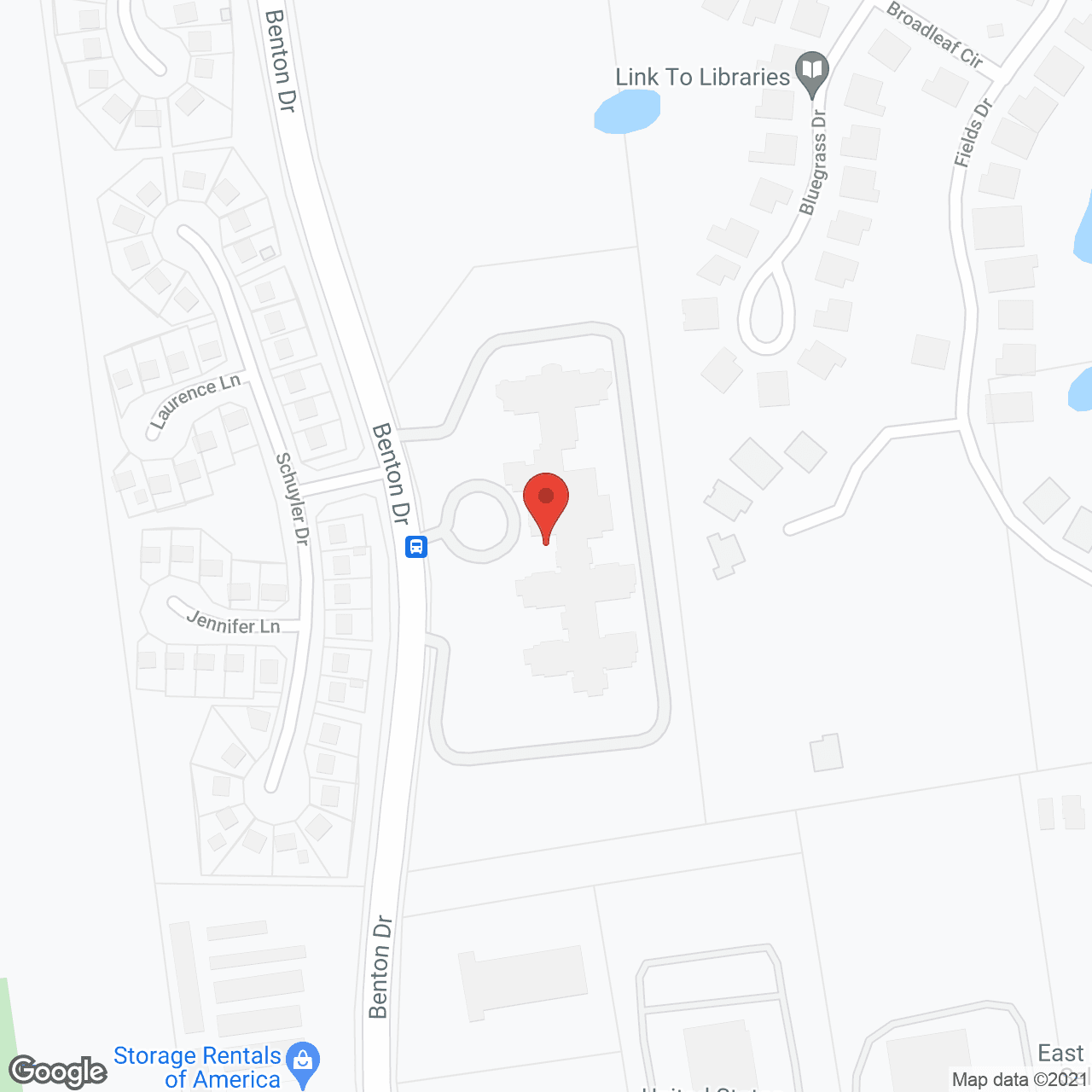 Map of the neighborhood around Redstone Rehabilitation and Nursing Center