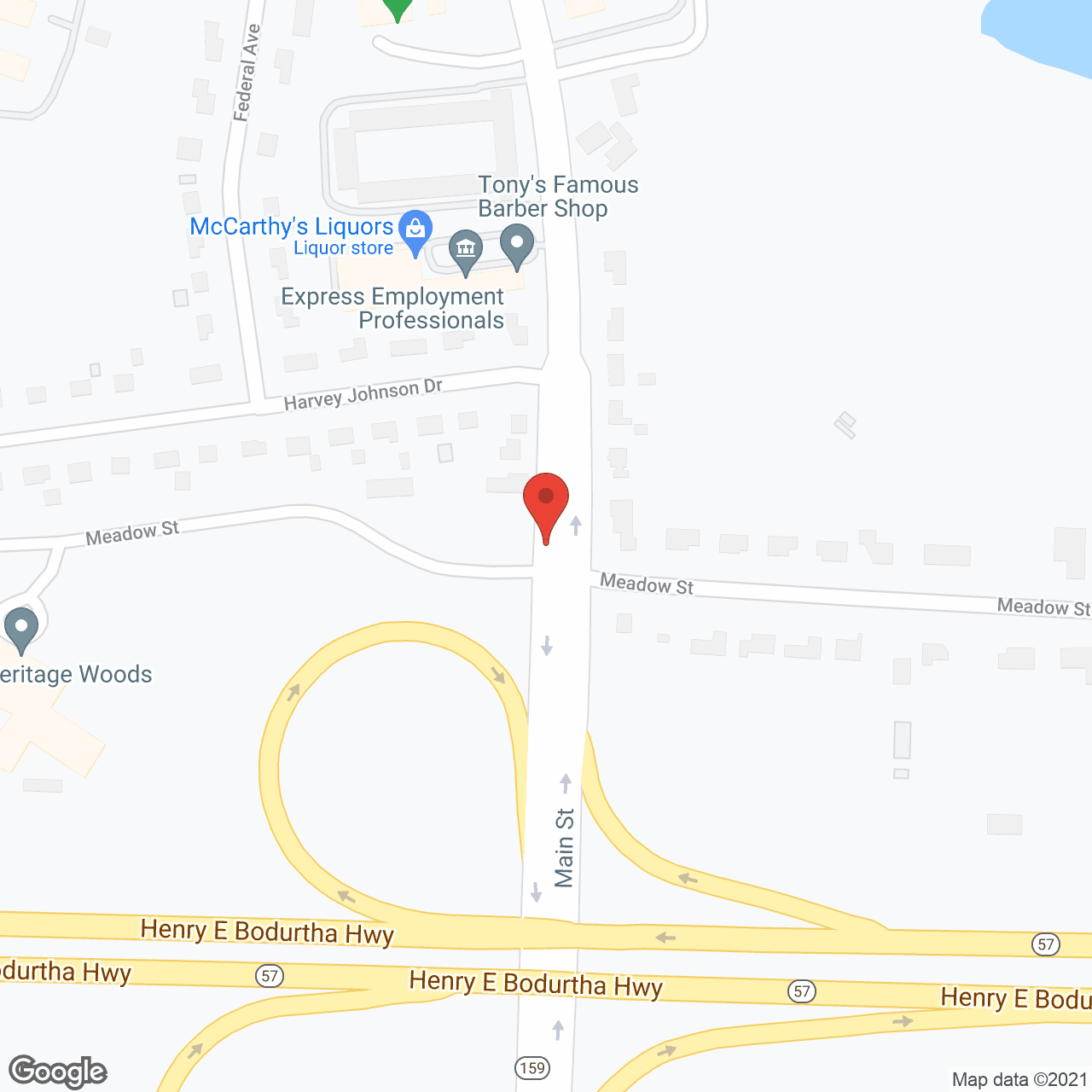 Map of the neighborhood around Heritage Woods