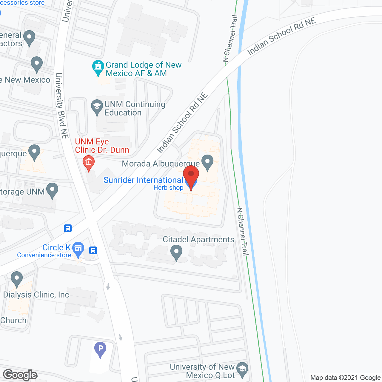 Map of the neighborhood around Morada Albuquerque