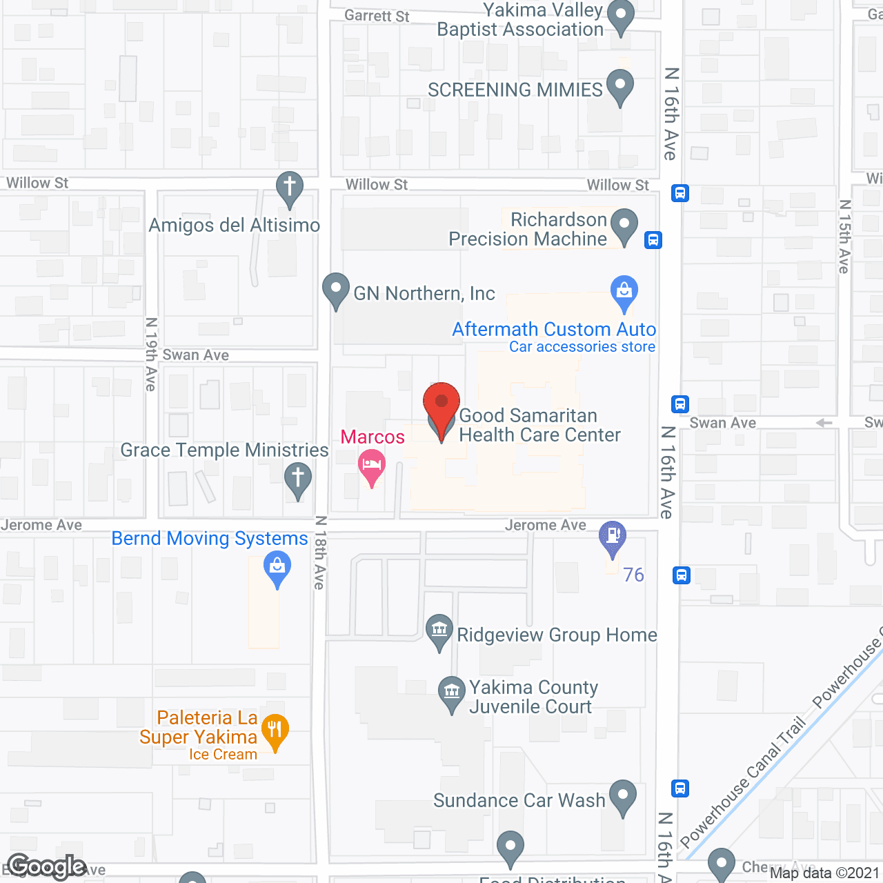 Map of the neighborhood around Good Samaritan Health Care Center