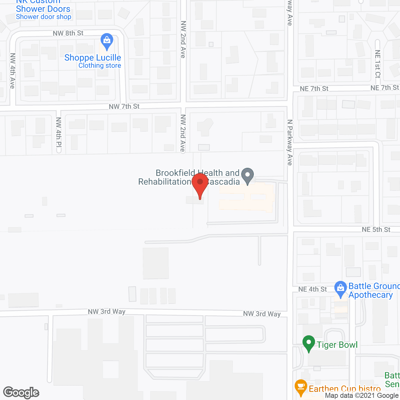 Map of the neighborhood around Brookfield Health and Rehab