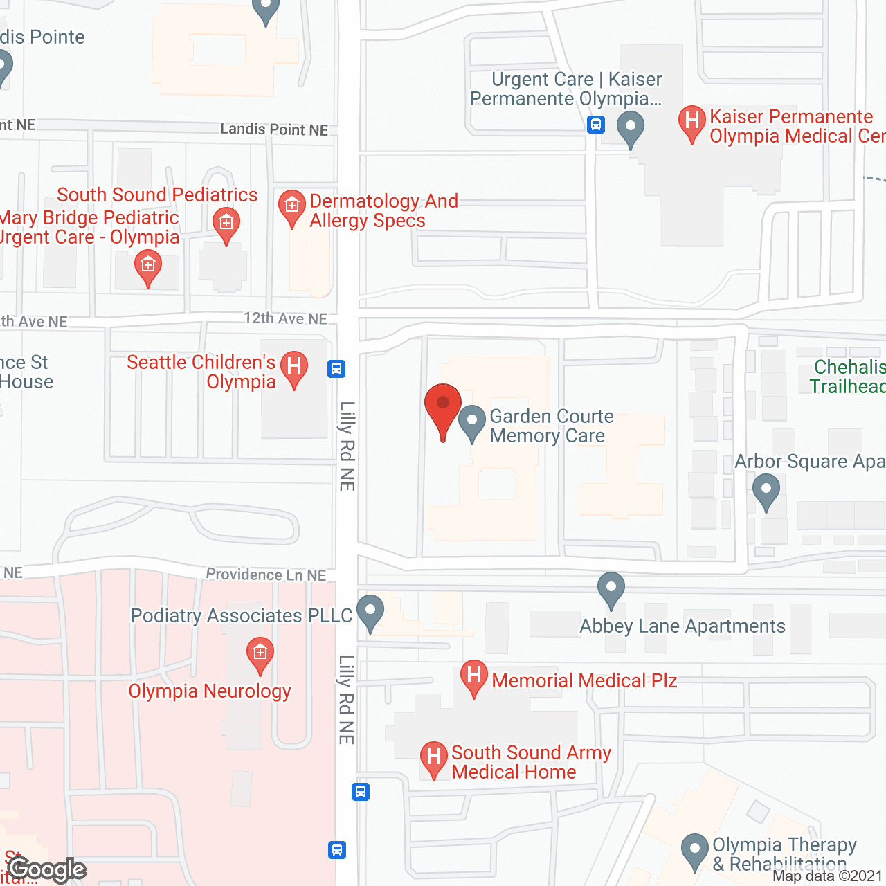Map of the neighborhood around Garden Courte Memory Care