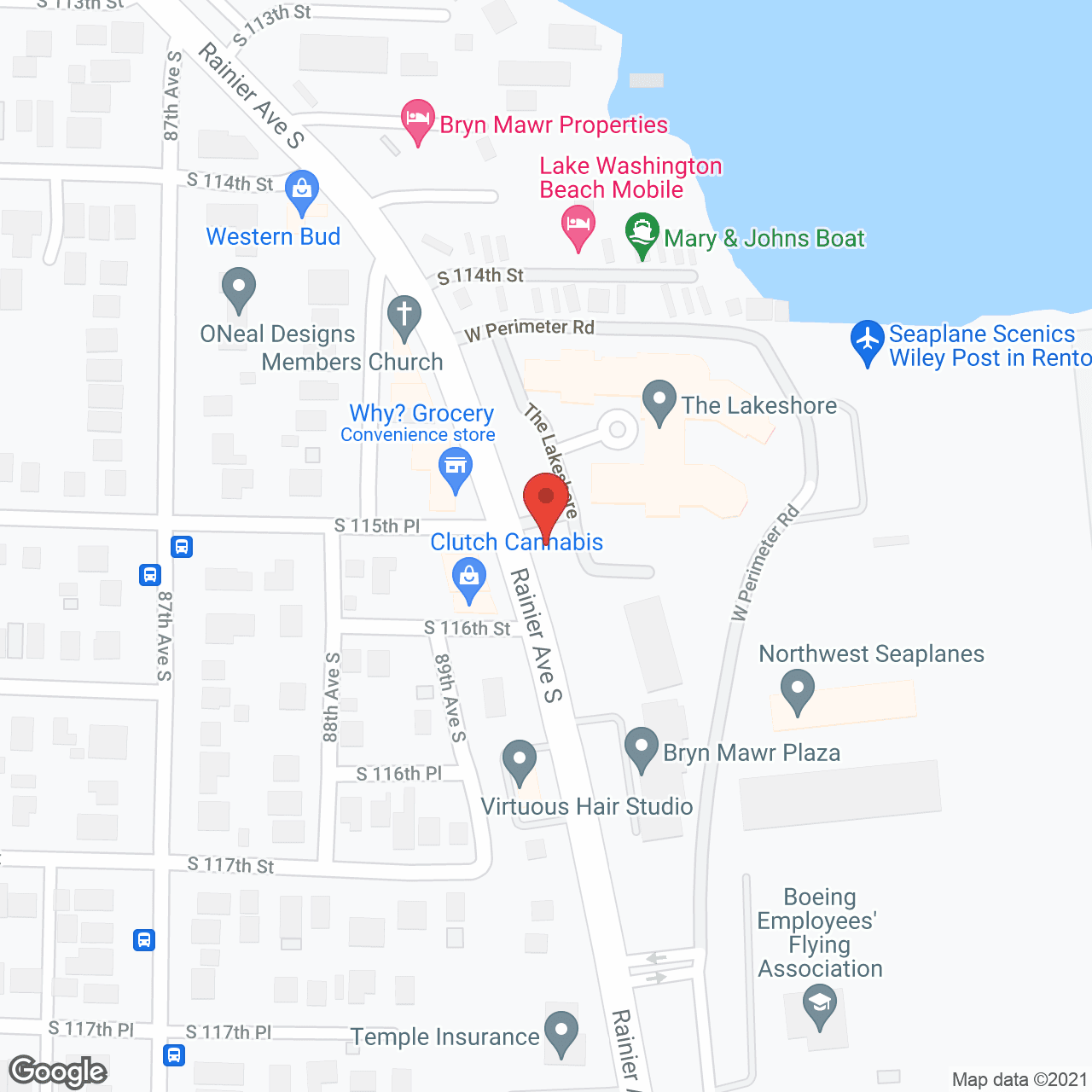 Map of the neighborhood around The Lakeshore