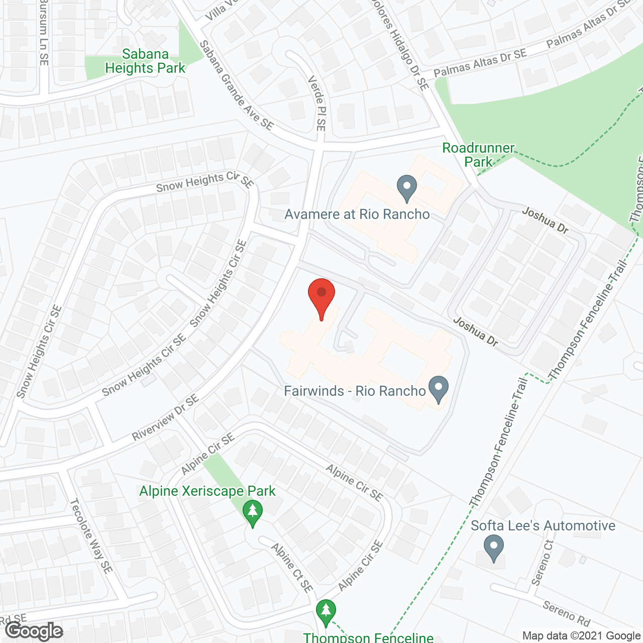 Map of the neighborhood around Fairwinds - Rio Rancho