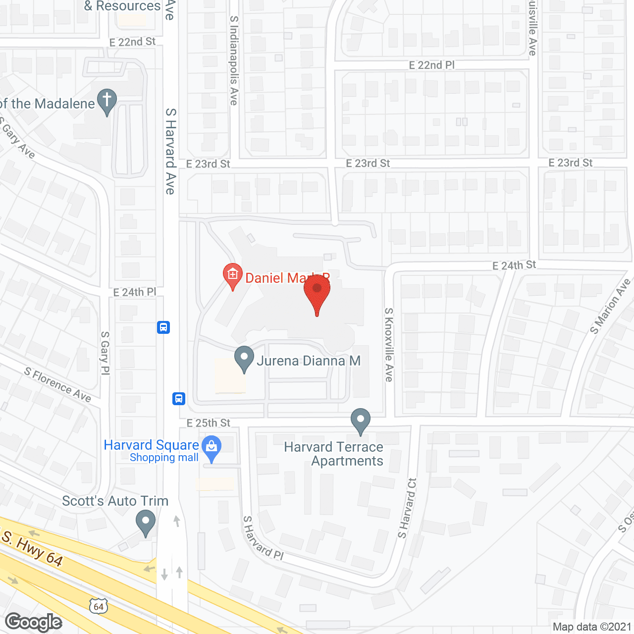 Map of the neighborhood around Doctors Hospital