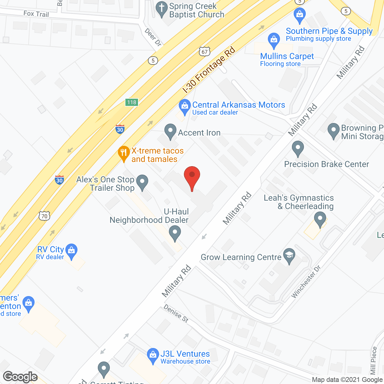 Map of the neighborhood around Rose Care Ctr