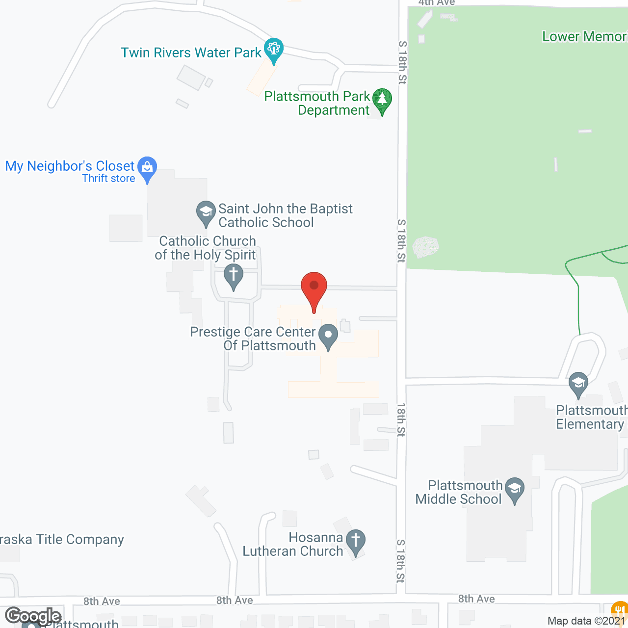 Map of the neighborhood around Golden Living Center - Plattsmouth