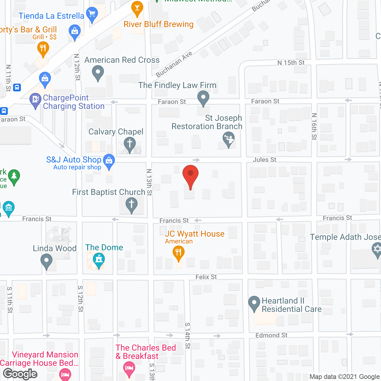 Map of the neighborhood around Heartland RCF