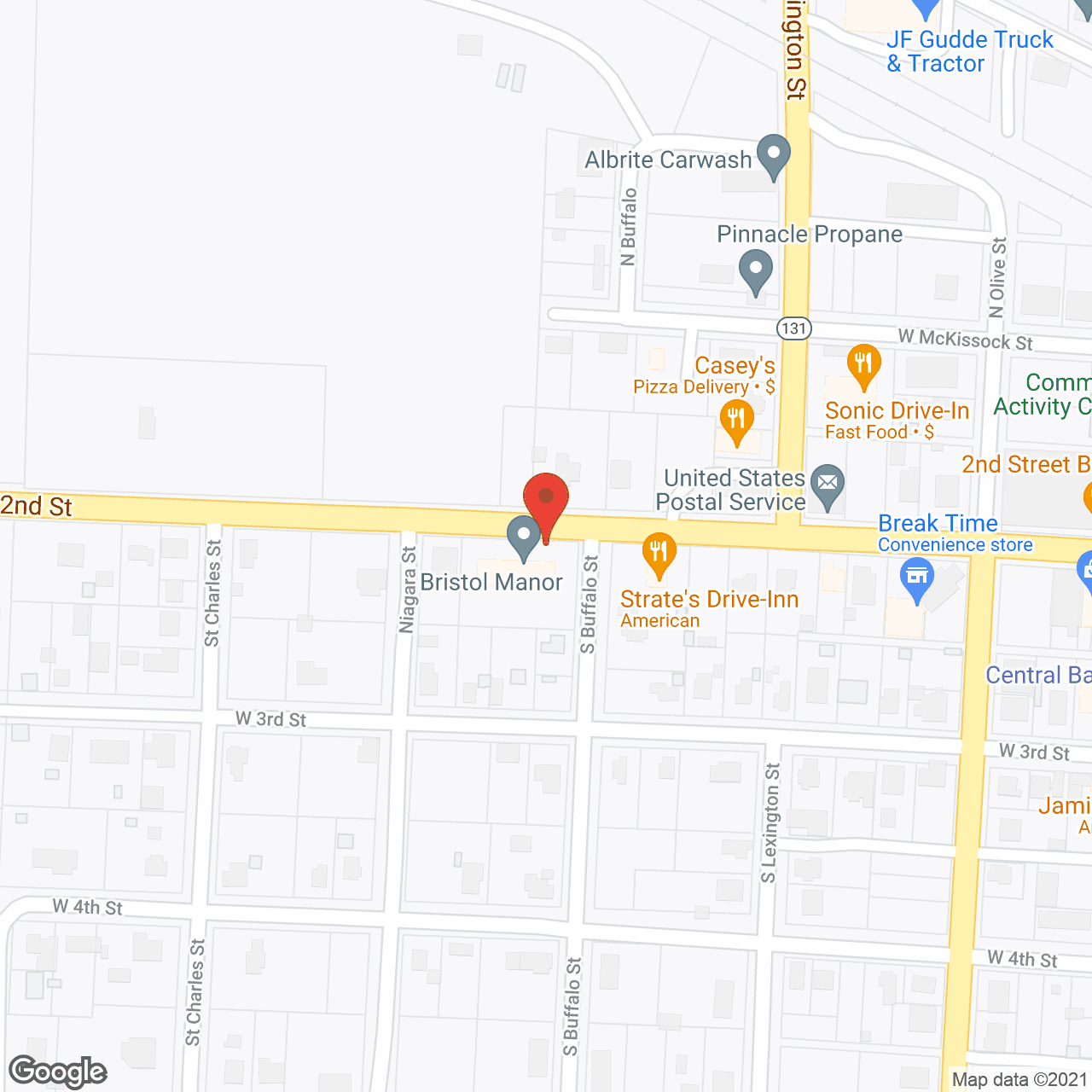 Map of the neighborhood around Bristol Manor of Holden