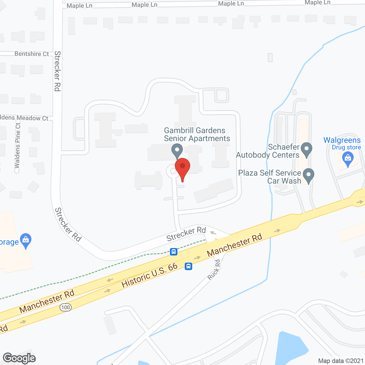 Map of the neighborhood around Gambrill Gardens