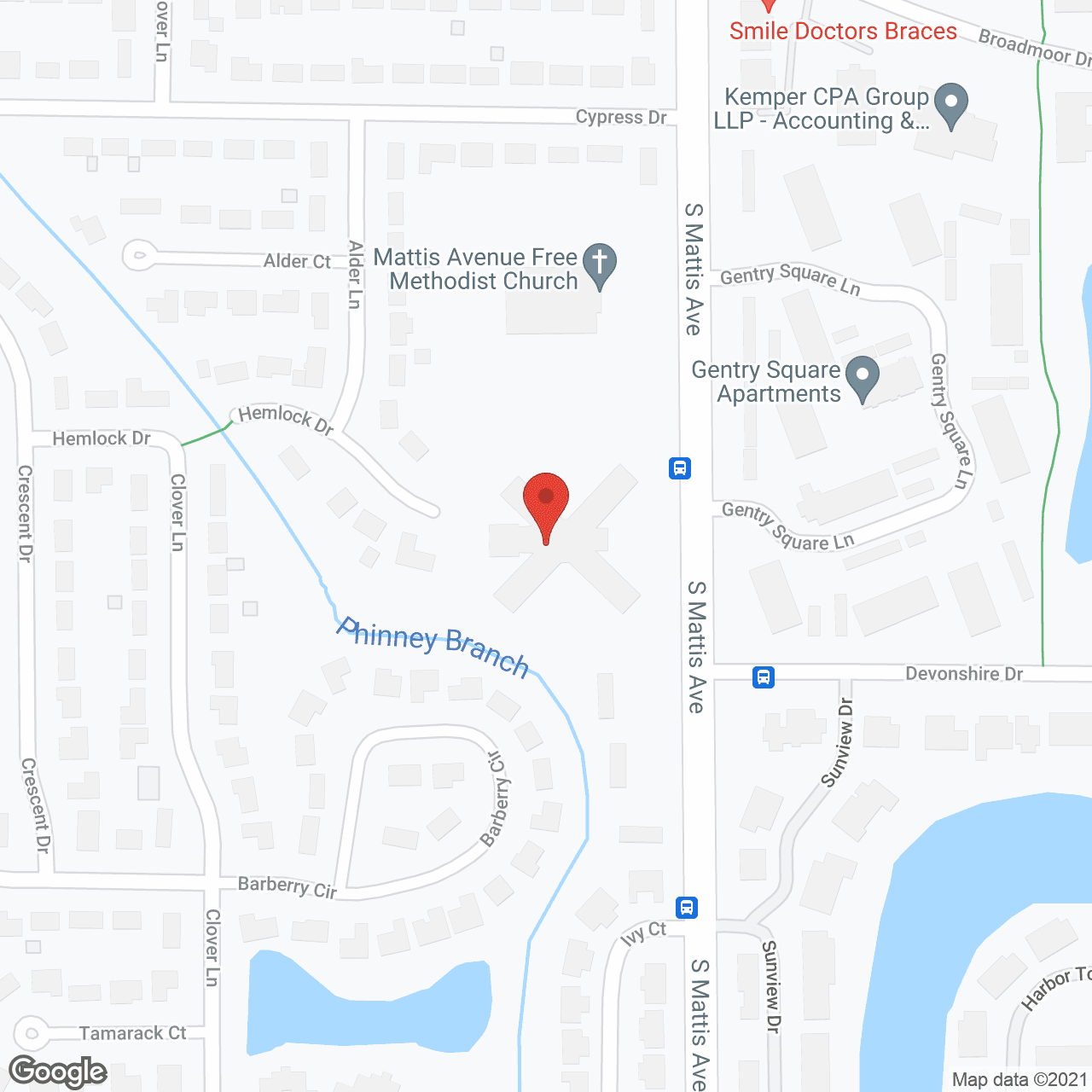 Map of the neighborhood around Care Center of Champaign