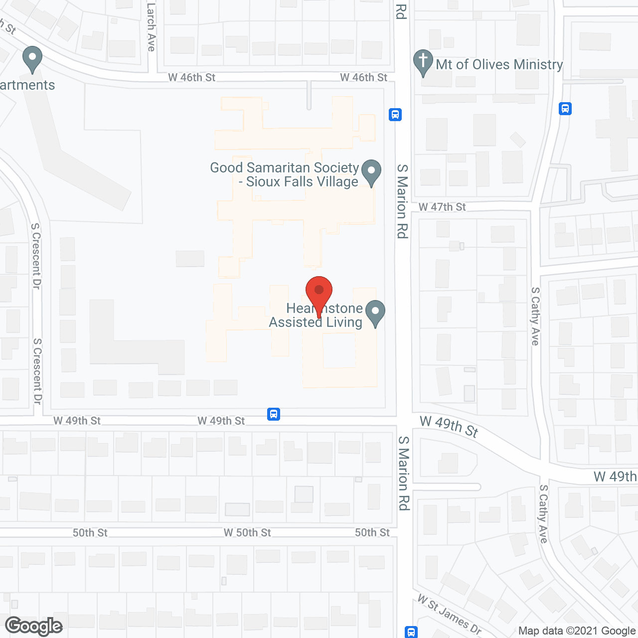 Map of the neighborhood around Good Samaritan Society-Sioux Fall Village