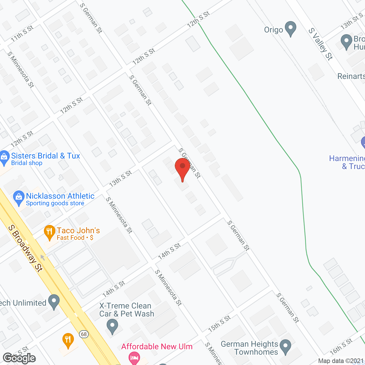 Map of the neighborhood around Nova House