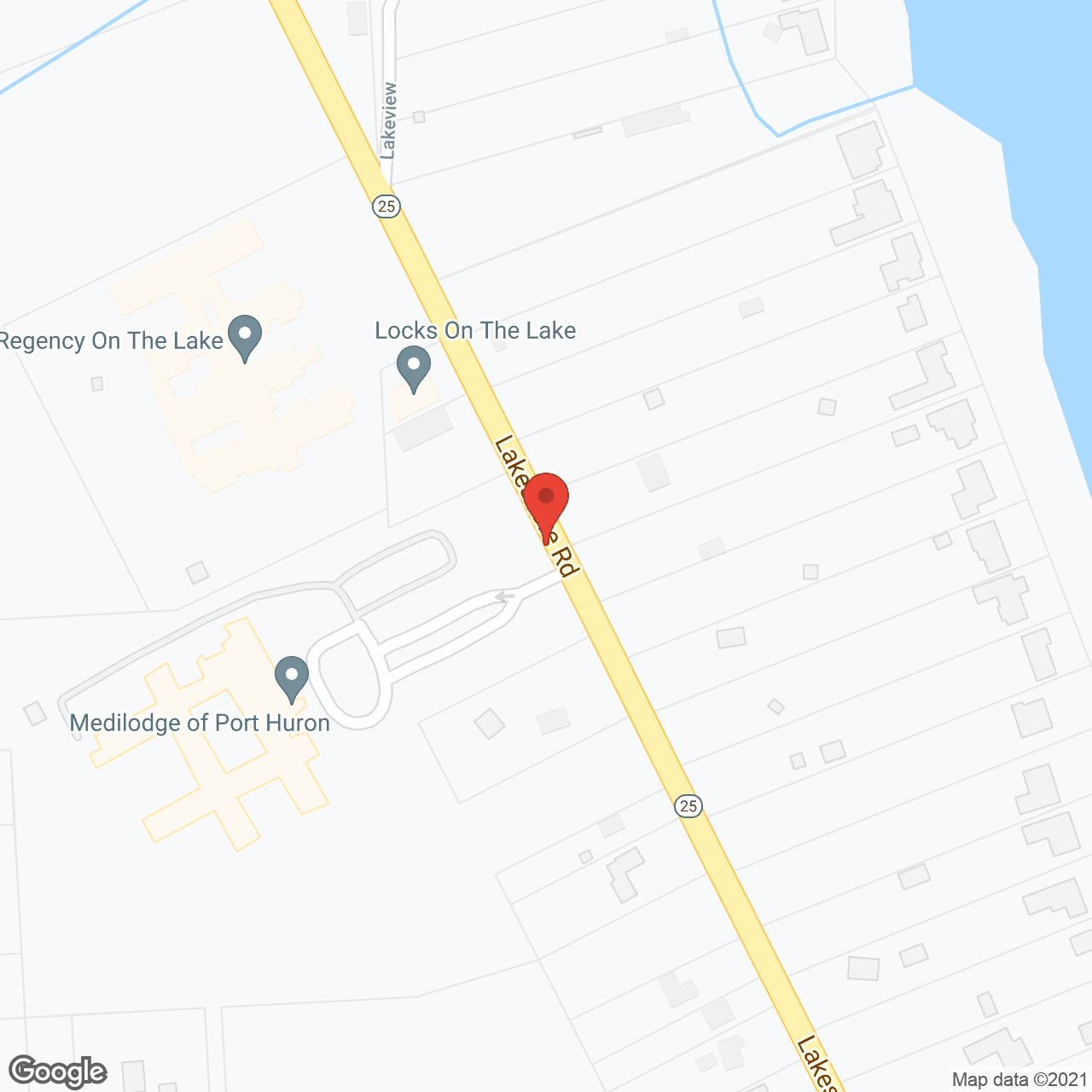 Map of the neighborhood around MediLodge of Port Huron