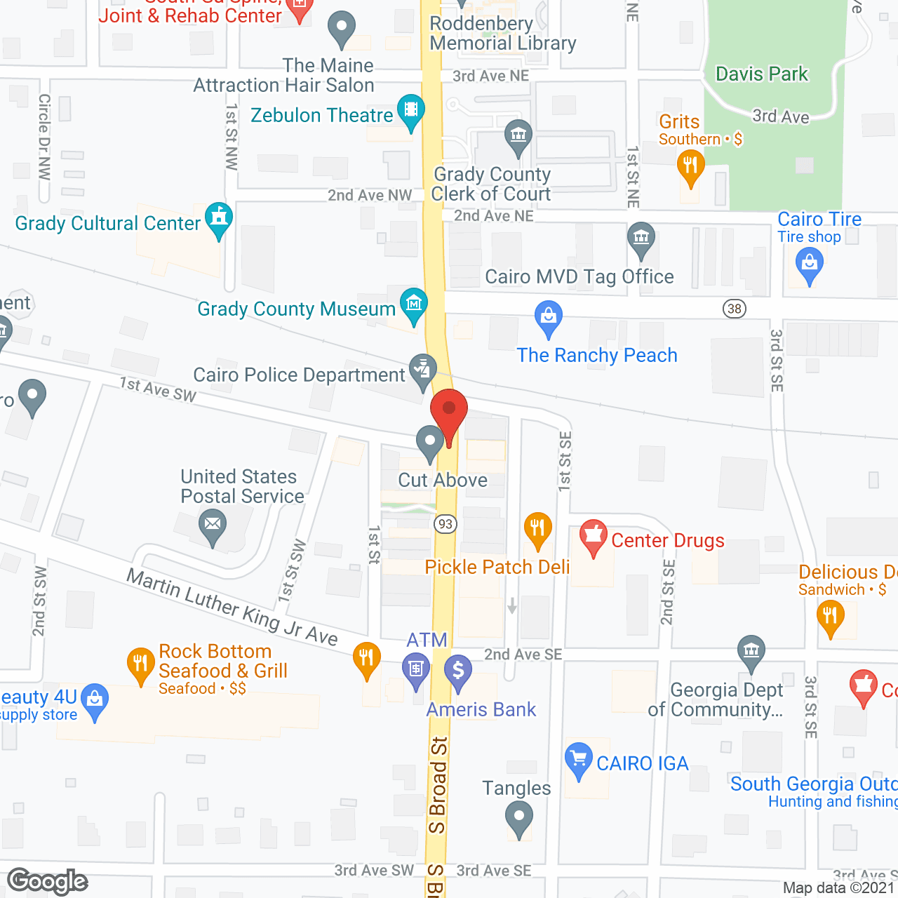 Map of the neighborhood around Magnolia Place of Cairo
