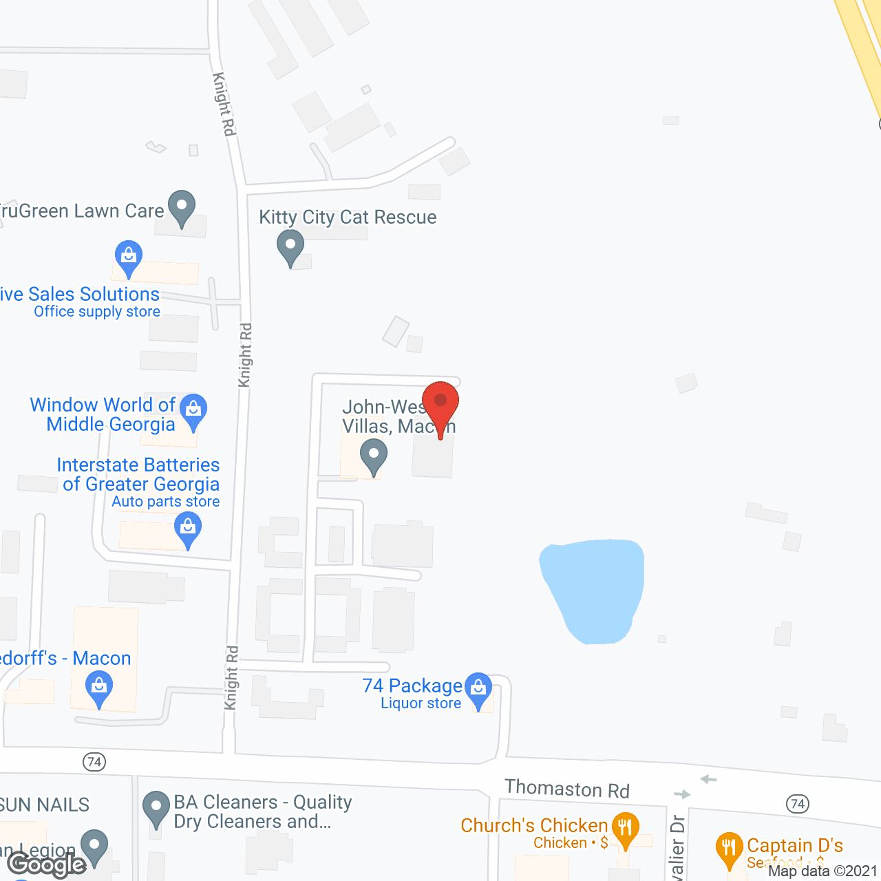 Map of the neighborhood around John-Wesley Villas